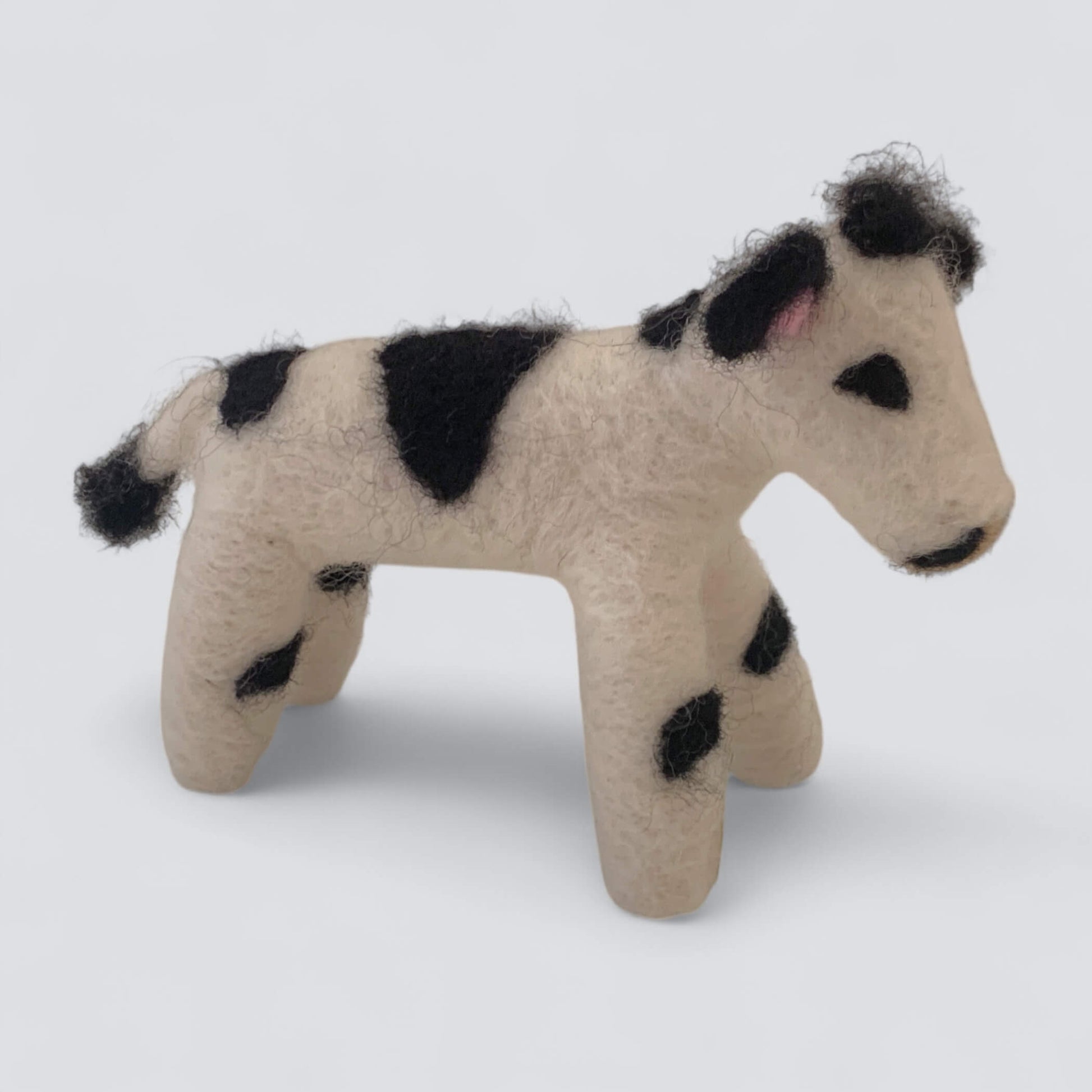 Cow Felted Animal Side View - Beth Rosenberg