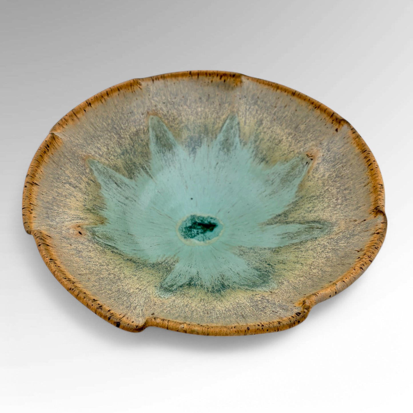 Large Green Serving Bowl Inside View - Judy Musicant