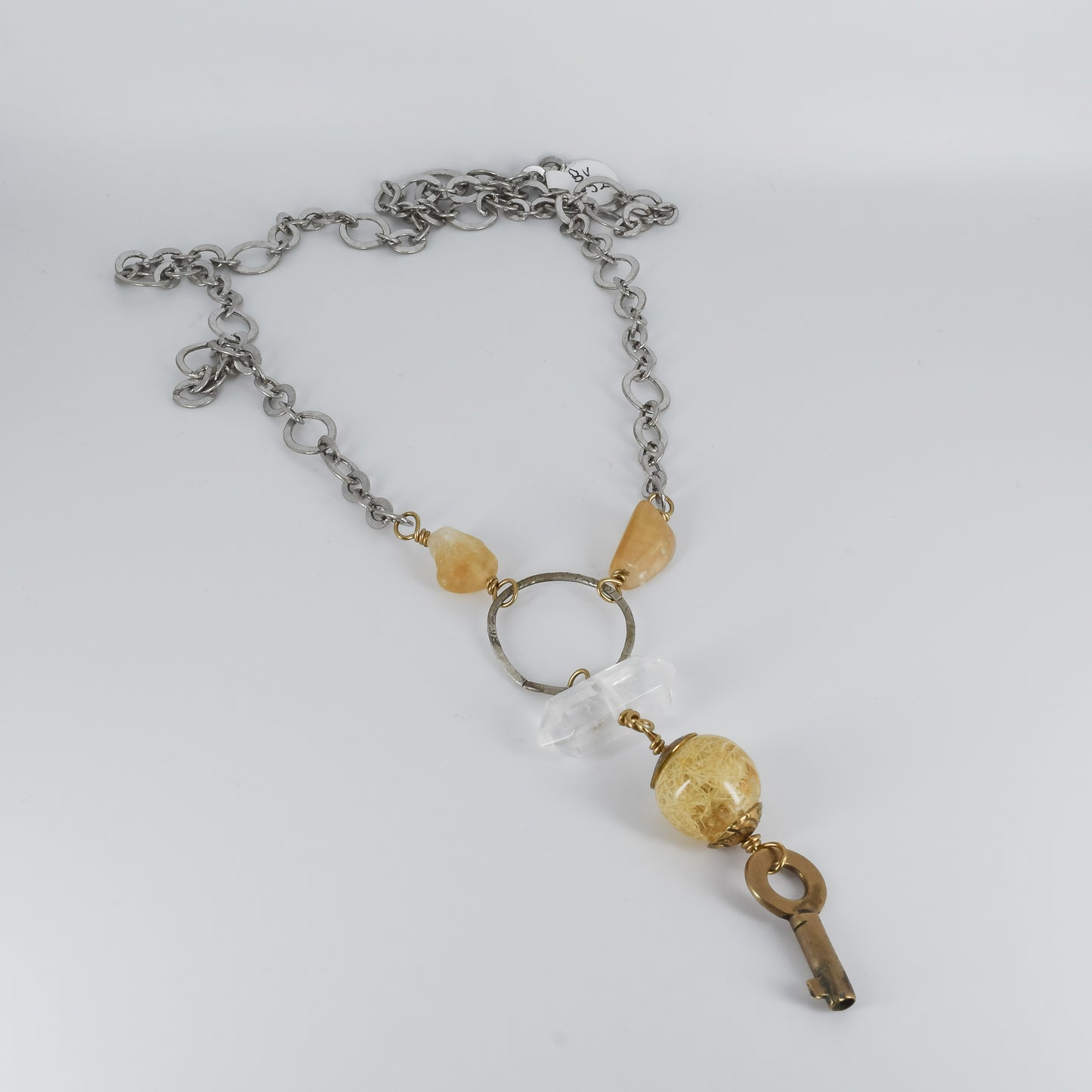 Boho Style Vintage Key Statement Necklace - Brooke VanDerzee