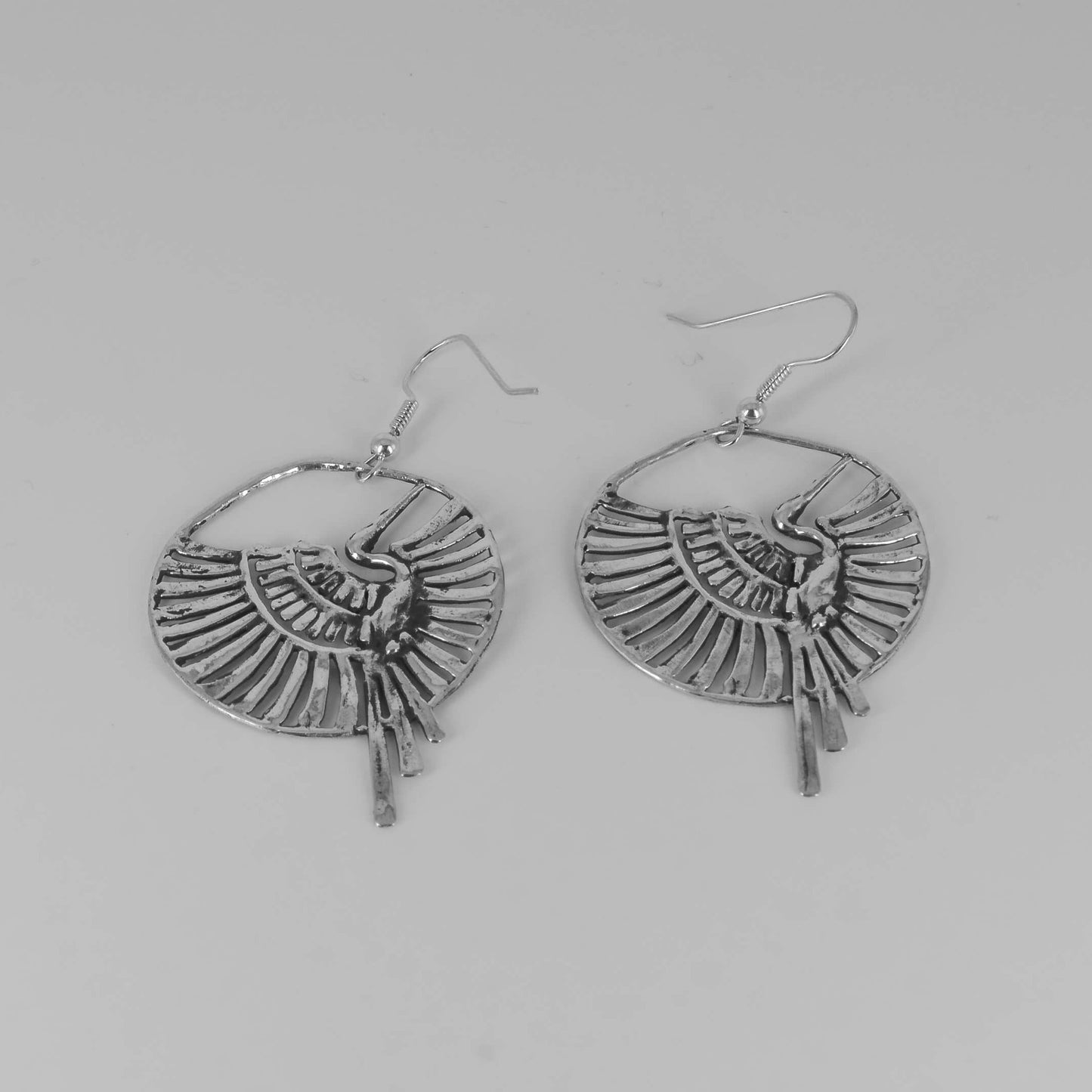 Flying Crane Earrings in Sterling Silver - Jane Voorhees