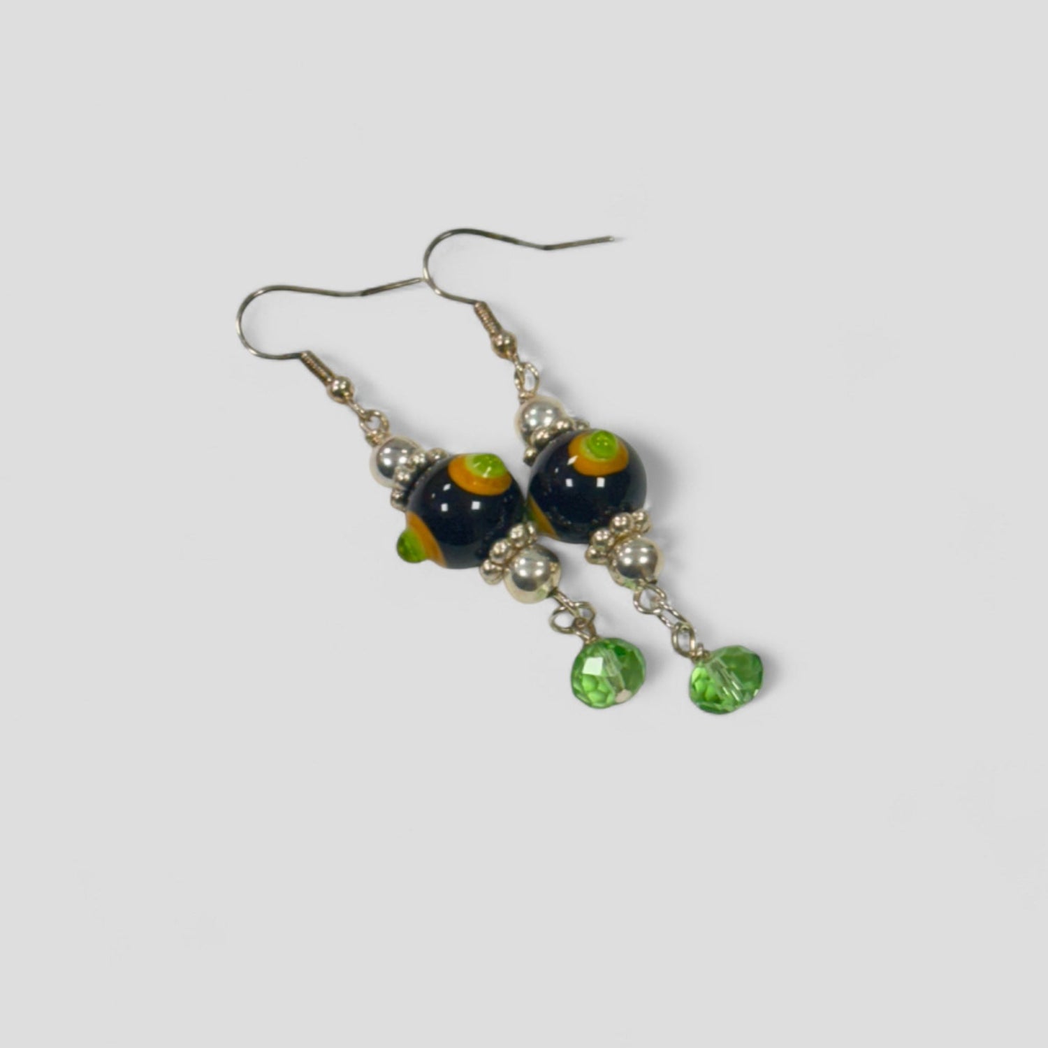 Green Glass Bead Earrings - Lori Heninger
