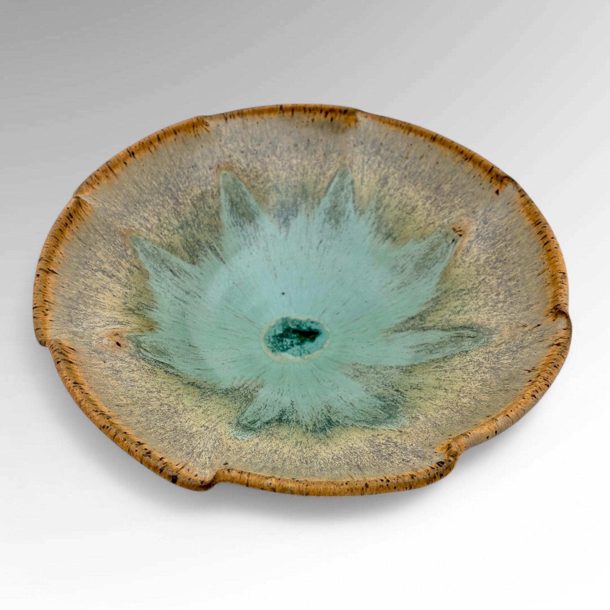 Large Green Serving Bowl Inside View - Judy Musicant