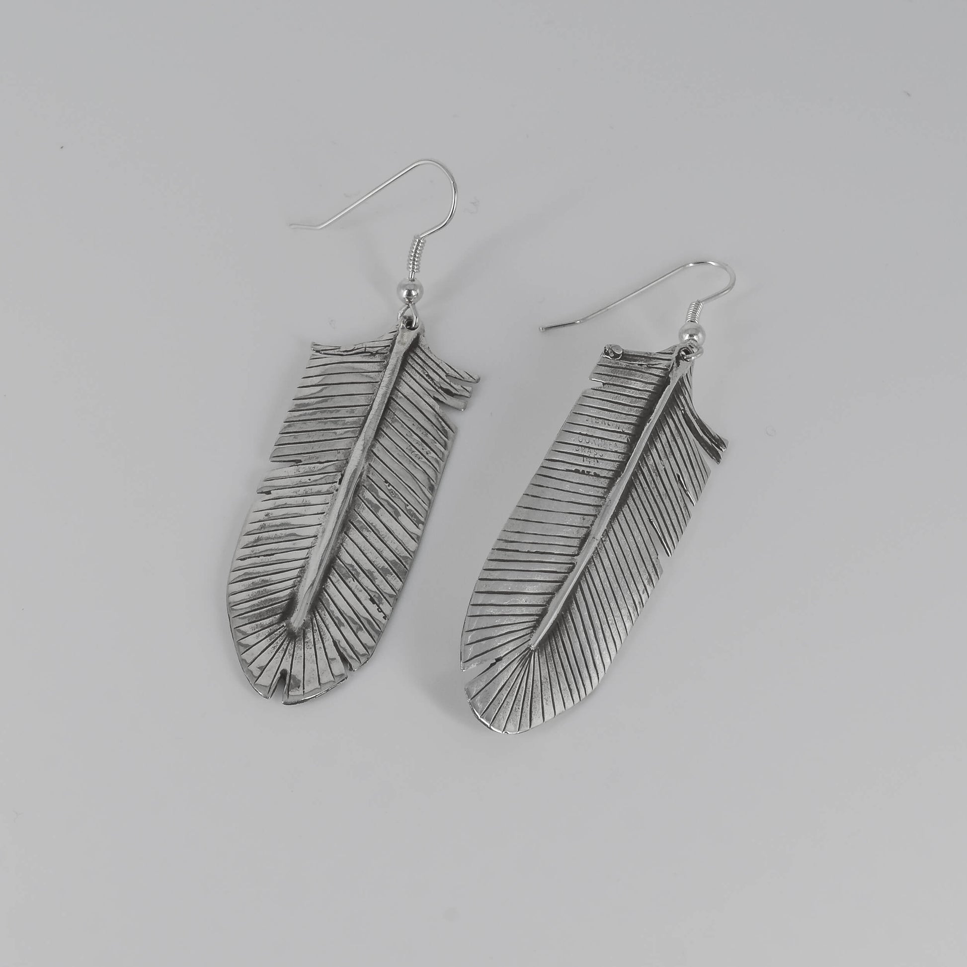 Long Feather Earrings in Sterling Silver - Jane Voorhees