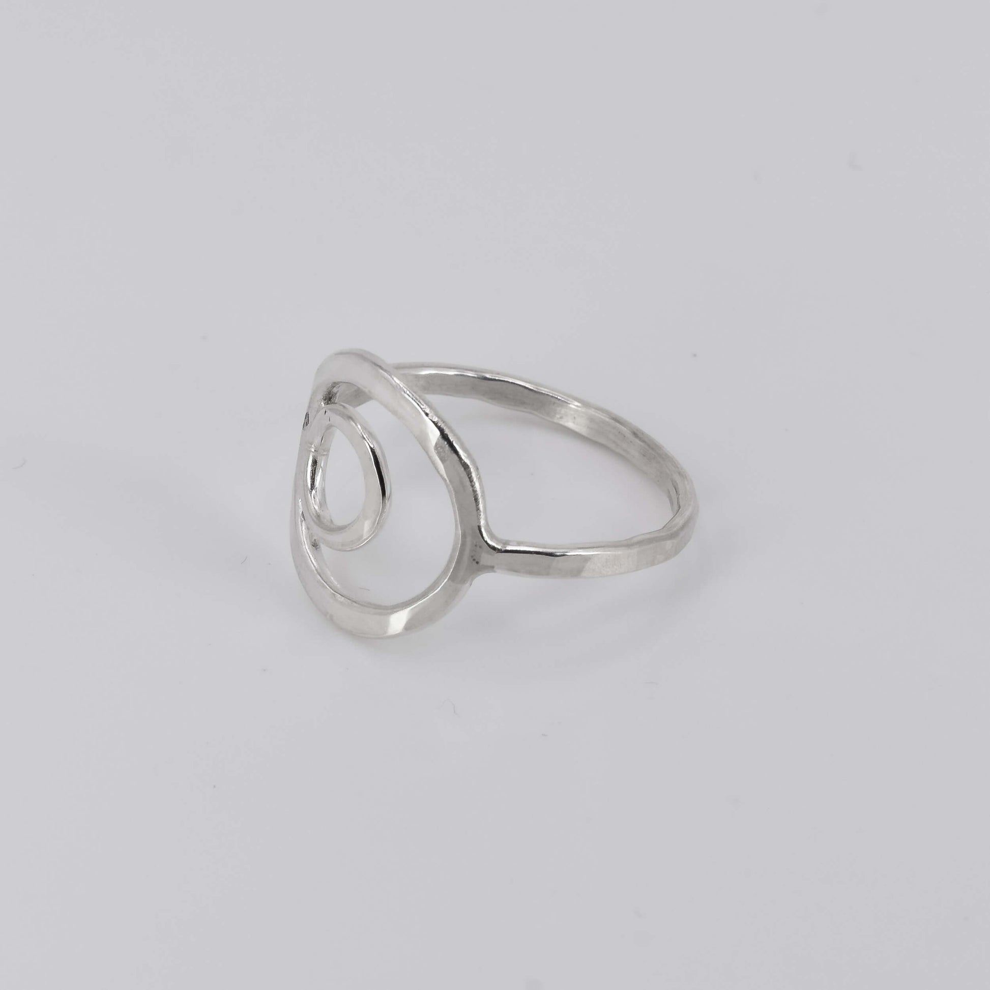 Side View of Sterling Silver Nested Circle Ring - Jeanine Erickson