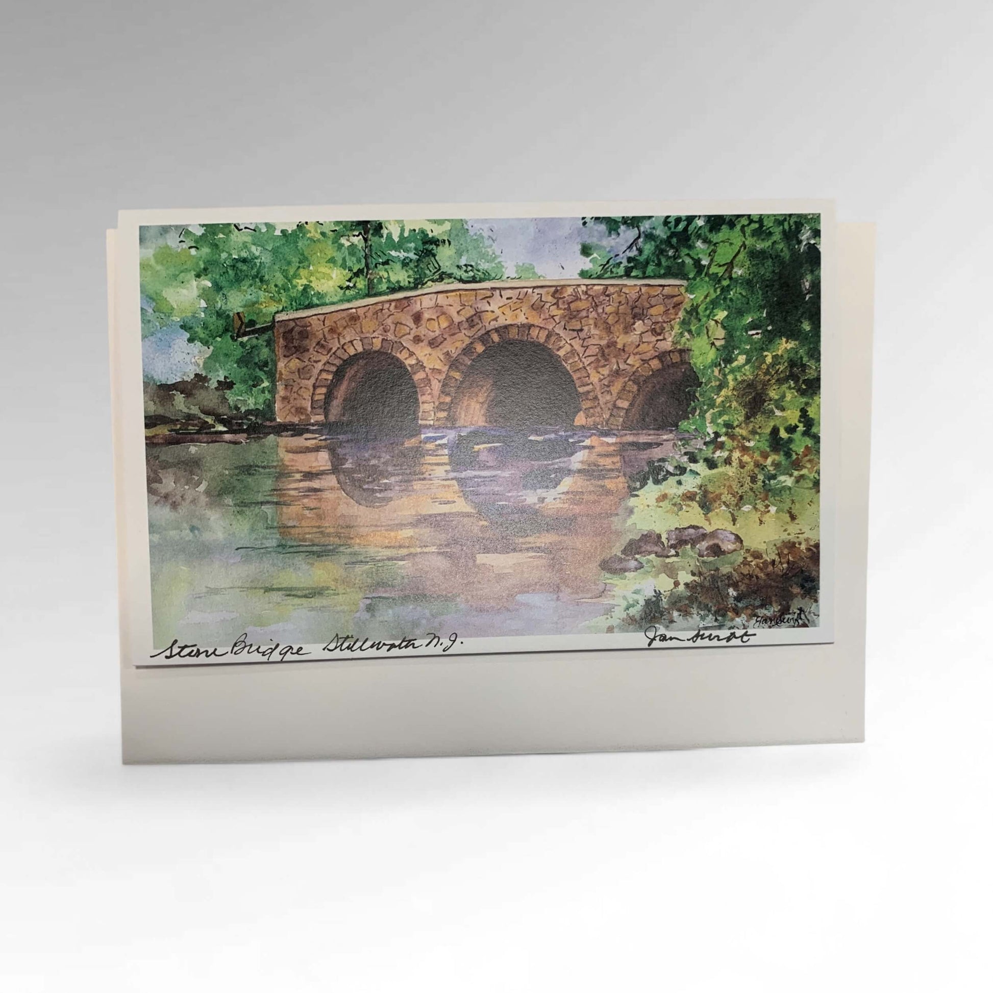 Stone Bridge Greeting Card - Jan Swift